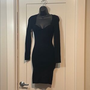 Chic Black Long Sleeve Dress